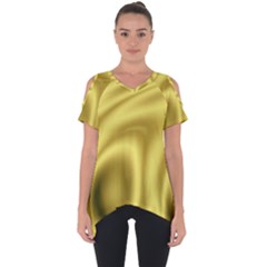 Golden Wave 2 Cut Out Side Drop Tee by Sabelacarlos