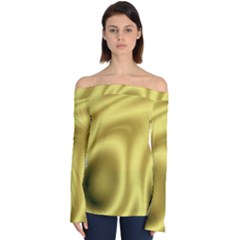 Golden Wave 2 Off Shoulder Long Sleeve Top by Sabelacarlos