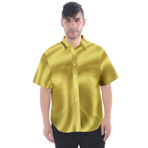 Golden Wave 2 Men s Short Sleeve Shirt by Sabelacarlos