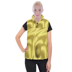 Golden Wave 2 Women s Button Up Vest by Sabelacarlos