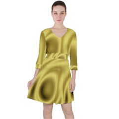 Golden Wave 2 Ruffle Dress by Sabelacarlos