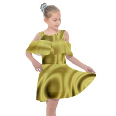 Golden Wave 2 Kids  Shoulder Cutout Chiffon Dress by Sabelacarlos