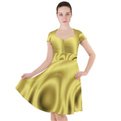 Golden Wave 2 Cap Sleeve Midi Dress by Sabelacarlos