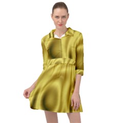 Golden Wave 2 Mini Skater Shirt Dress by Sabelacarlos