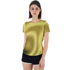 Golden Wave 2 Back Cut Out Sport Tee by Sabelacarlos