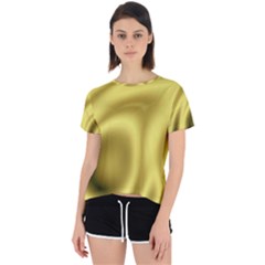 Golden Wave 2 Open Back Sport Tee by Sabelacarlos