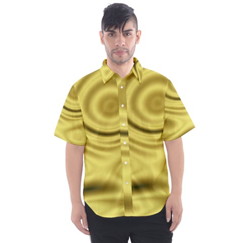 Golden Wave 3 Men s Short Sleeve Shirt by Sabelacarlos