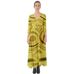 Golden Wave 3 Button Up Boho Maxi Dress