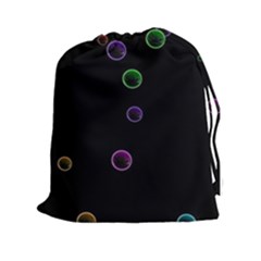 Bubble In Dark 2 Drawstring Pouch (2xl) by Sabelacarlos