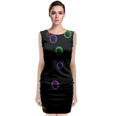 Bubble In Dark 2 Sleeveless Velvet Midi Dress by Sabelacarlos