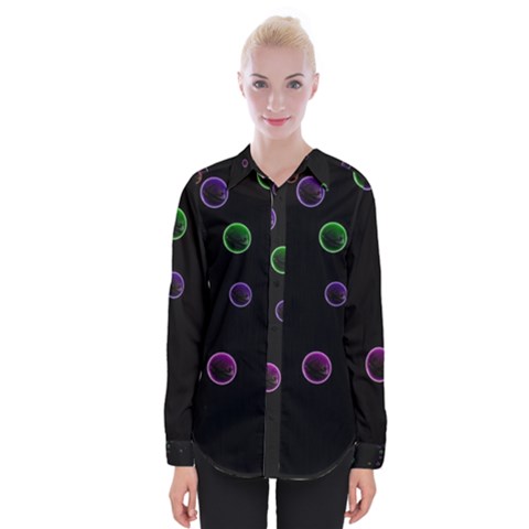 Bubble In Dark 2 Womens Long Sleeve Shirt by Sabelacarlos