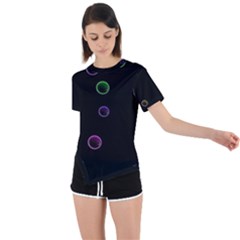 Bubble In Dark 2 Asymmetrical Short Sleeve Sports Tee by Sabelacarlos