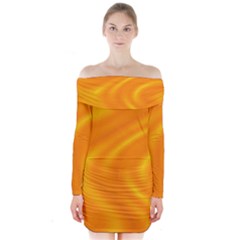 Honey Wave 1 Long Sleeve Off Shoulder Dress by Sabelacarlos