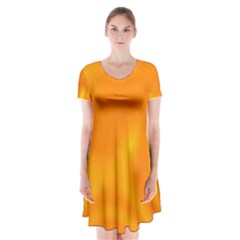 Honey Wave 2 Short Sleeve V-neck Flare Dress by Sabelacarlos