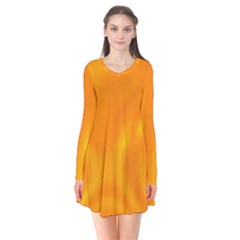 Honey Wave 2 Long Sleeve V-neck Flare Dress by Sabelacarlos