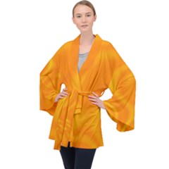 Honey Wave 2 Long Sleeve Velvet Kimono  by Sabelacarlos