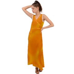 Honey Wave 2 V-neck Chiffon Maxi Dress by Sabelacarlos