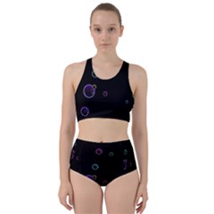 Bubble In Dark Racer Back Bikini Set