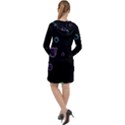 Bubble In Dark Long Sleeve Hoodie Dress View2