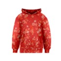 Red and White Flowers Kids  Pullover Hoodie View1