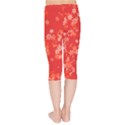 Red and White Flowers Kids  Capri Leggings  View2