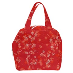 Red And White Flowers Boxy Hand Bag by SpinnyChairDesigns