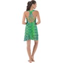 Boho Green Floral Print Show Some Back Chiffon Dress View2