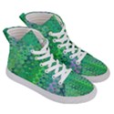 Boho Green Floral Print Men s Hi-Top Skate Sneakers View3