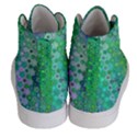 Boho Green Floral Print Men s Hi-Top Skate Sneakers View4