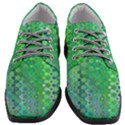 Boho Green Floral Print Women Heeled Oxford Shoes View1