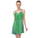 Boho Green Floral Print Summer Time Chiffon Dress View1