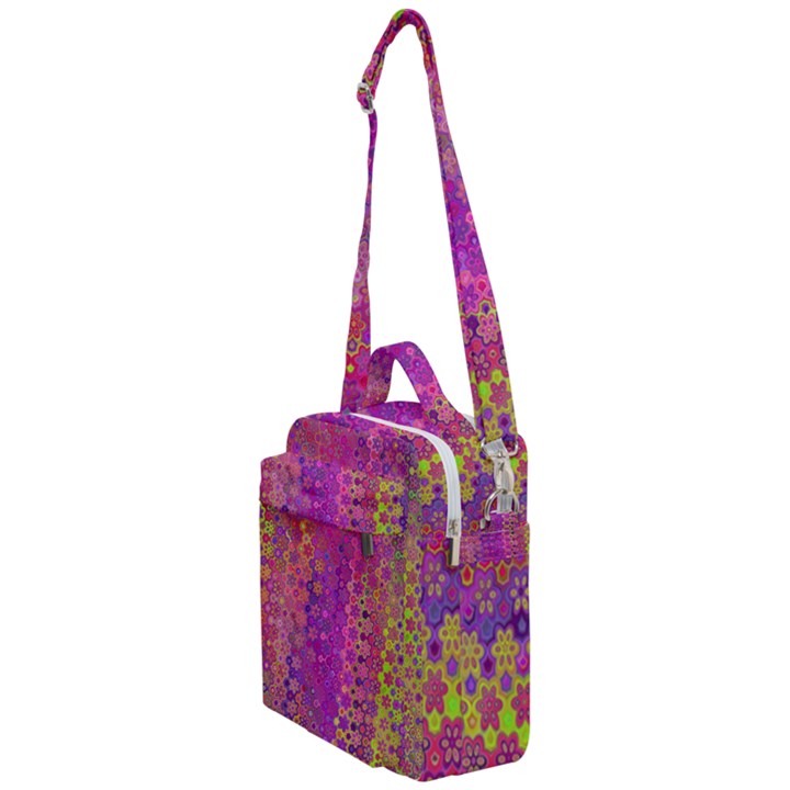 Boho Fuchsia Floral Print  Crossbody Day Bag