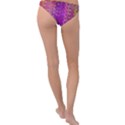 Boho Fuchsia Floral Print  Ring Detail Bikini Bottom View2