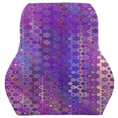 Boho Purple Floral Print Car Seat Back Cushion  by SpinnyChairDesigns