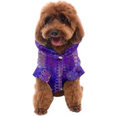 Boho Purple Floral Print Dog Coat by SpinnyChairDesigns