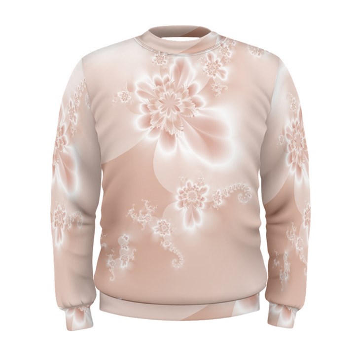 Tan White Floral Print Men s Sweatshirt