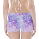 White Purple Floral Print Boyleg Bikini Wrap Bottoms View2