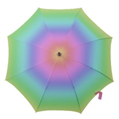 Pastel Rainbow Ombre Gradient Hook Handle Umbrellas (large) by SpinnyChairDesigns