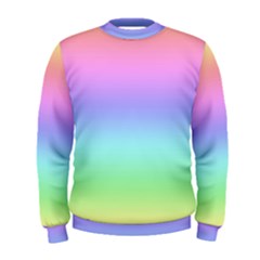 Pastel Rainbow Ombre Gradient Men s Sweatshirt by SpinnyChairDesigns