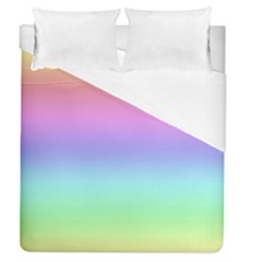 Pastel Rainbow Ombre Gradient Duvet Cover (queen Size) by SpinnyChairDesigns