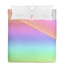 Pastel Rainbow Ombre Gradient Duvet Cover Double Side (full/ Double Size) by SpinnyChairDesigns