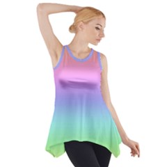 Pastel Rainbow Ombre Gradient Side Drop Tank Tunic by SpinnyChairDesigns