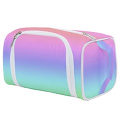 Pastel Rainbow Ombre Gradient Toiletries Pouch by SpinnyChairDesigns