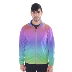 Pastel Rainbow Ombre Gradient Men s Windbreaker by SpinnyChairDesigns