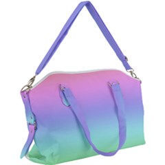 Pastel Rainbow Ombre Gradient Canvas Crossbody Bag by SpinnyChairDesigns