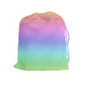 Pastel Rainbow Ombre Gradient Drawstring Pouch (XL) View1