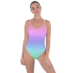 Pastel Rainbow Ombre Gradient Bring Sexy Back Swimsuit by SpinnyChairDesigns