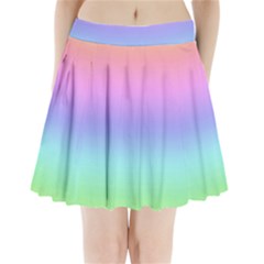 Pastel Rainbow Ombre Gradient Pleated Mini Skirt by SpinnyChairDesigns