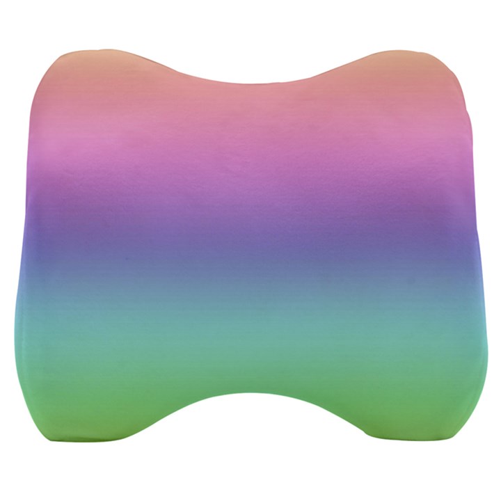 Pastel Rainbow Ombre Gradient Velour Head Support Cushion