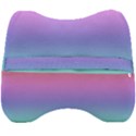 Pastel Rainbow Ombre Gradient Velour Head Support Cushion View2